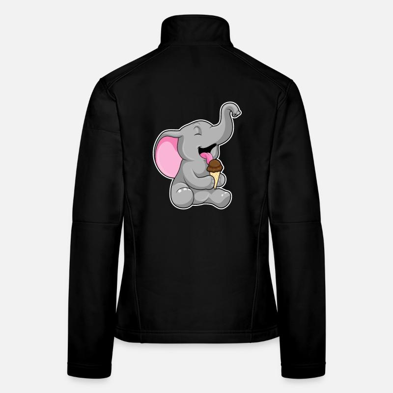 Glace gaufre éléphant Veste en tissu softshell Femme