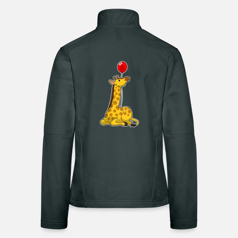 Girafe avec ballon Veste en tissu softshell Femme