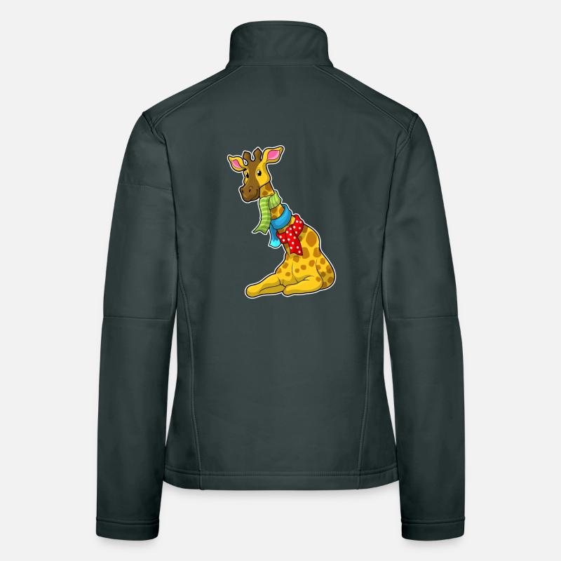 Écharpe girafe Veste en tissu softshell Femme