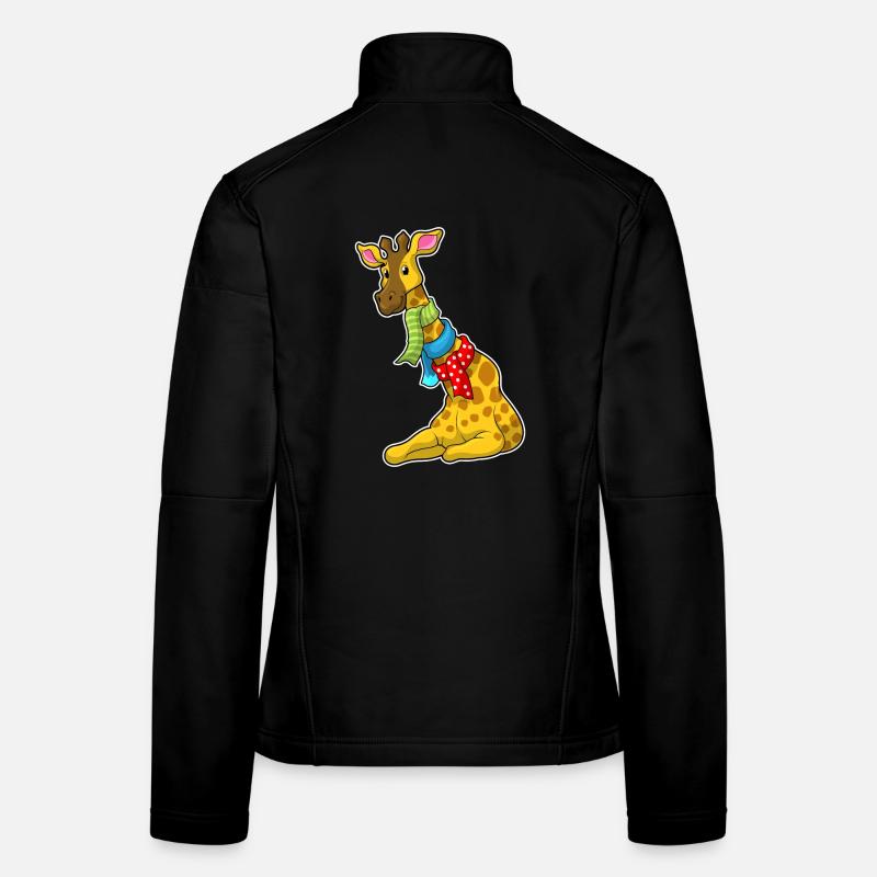 Écharpe girafe Veste en tissu softshell Femme
