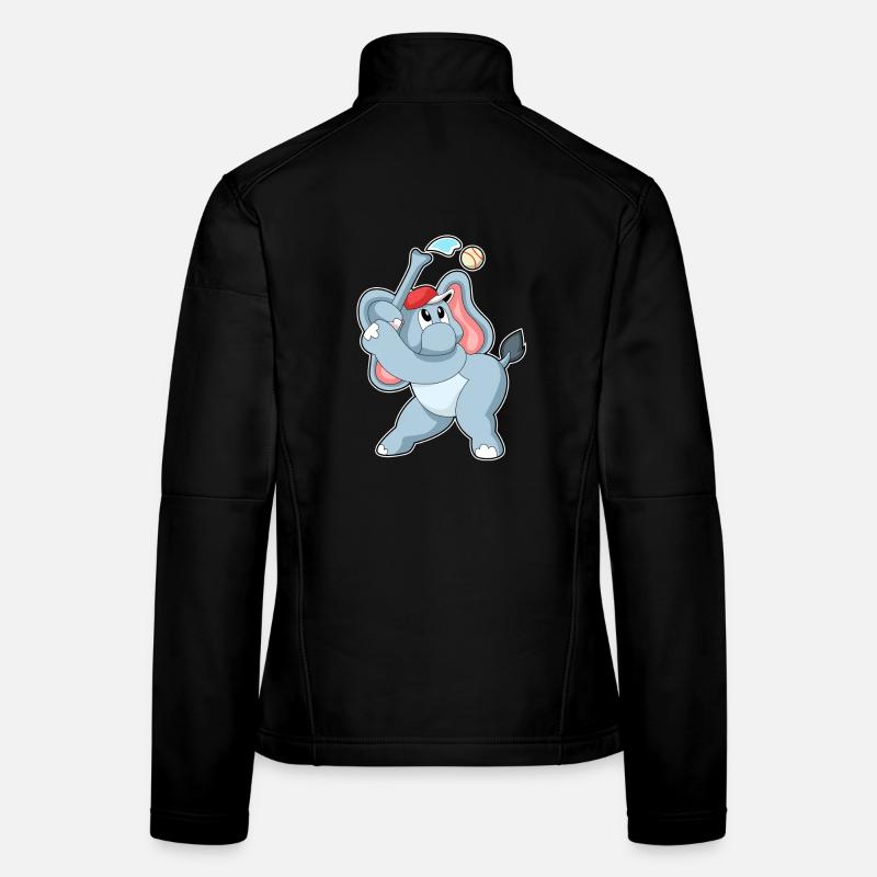 Elefant Baseball Frauen Softshelljacke