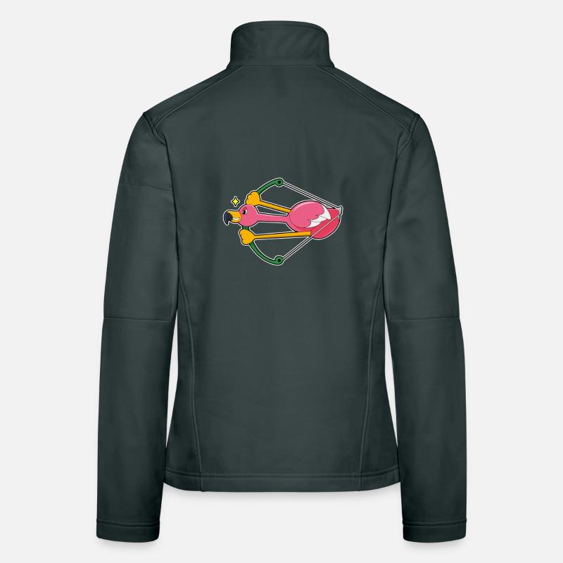 Flamingo Bogenschütze Bogen Frauen Softshelljacke