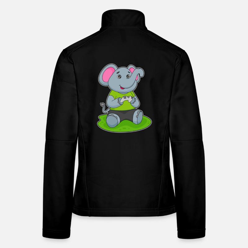 Elephant Gamer Controller Women's Softshell Jacket