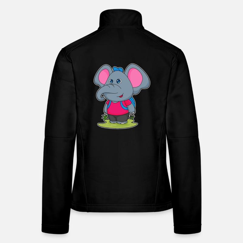 Elephant Student Backpack School Women's Softshell Jacket