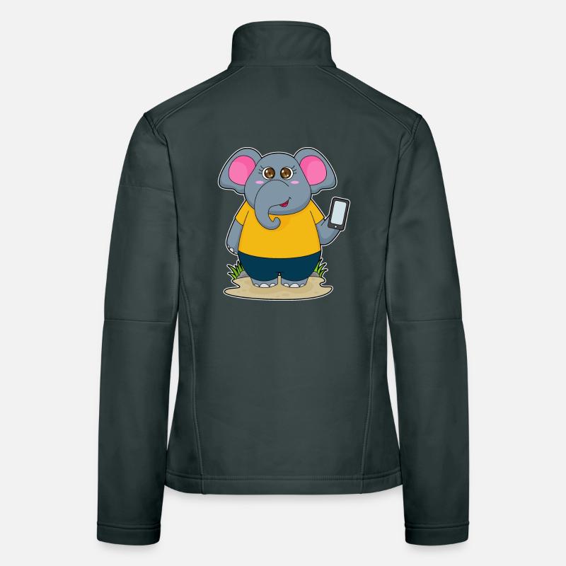 Smartphone éléphant Veste en tissu softshell Femme
