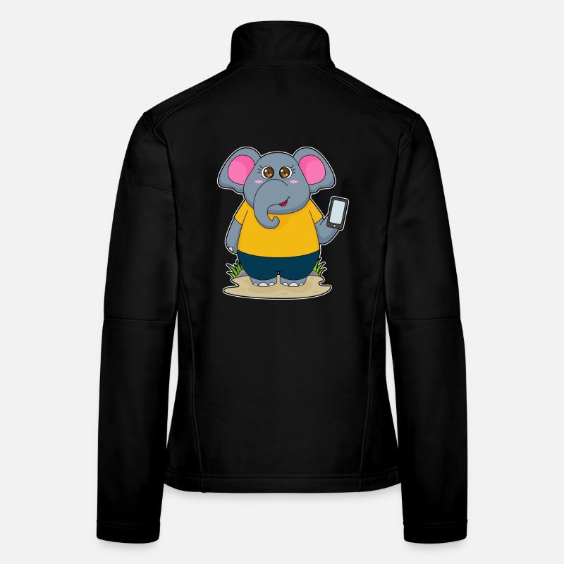 Smartphone éléphant Veste en tissu softshell Femme