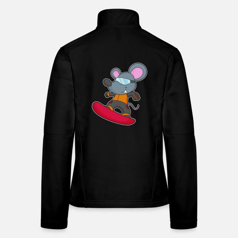 Mouse Snowboarder Snowboard Veste en tissu softshell Femme