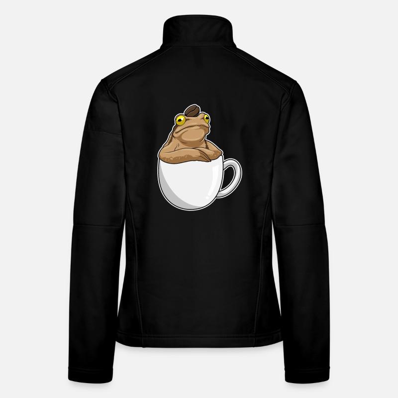 Frosch Kaffee Kaffeebohne Frauen Softshelljacke