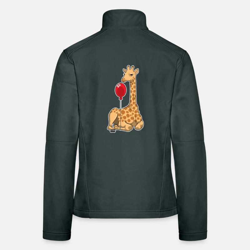 Giraffe Luftballon Frauen Softshelljacke