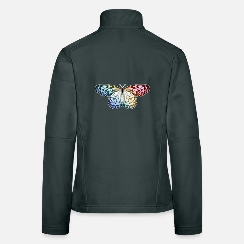 Papillon Arc-en-ciel Veste en tissu softshell Femme