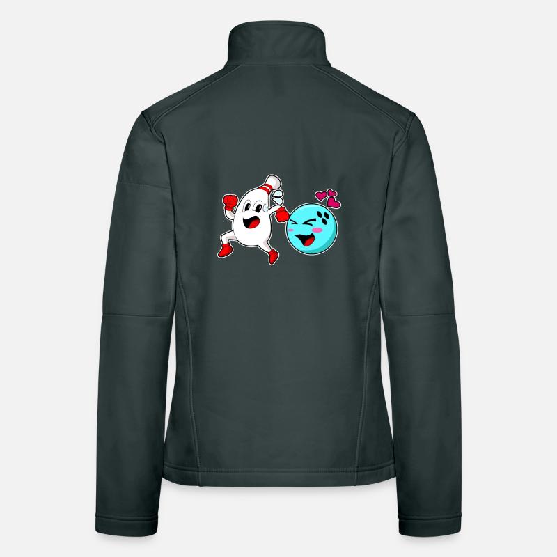 Quille à boule de bowling Veste en tissu softshell Femme