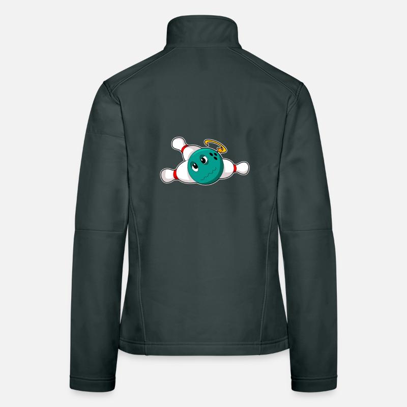 Quille à boule de bowling Veste en tissu softshell Femme