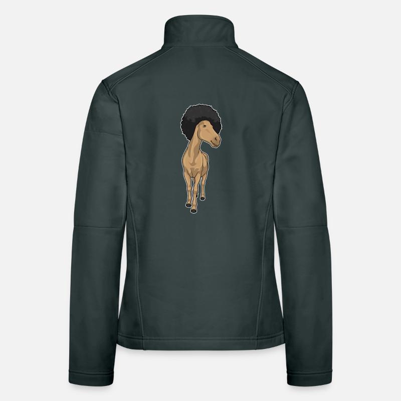 Coiffure afro de cheval Veste en tissu softshell Femme