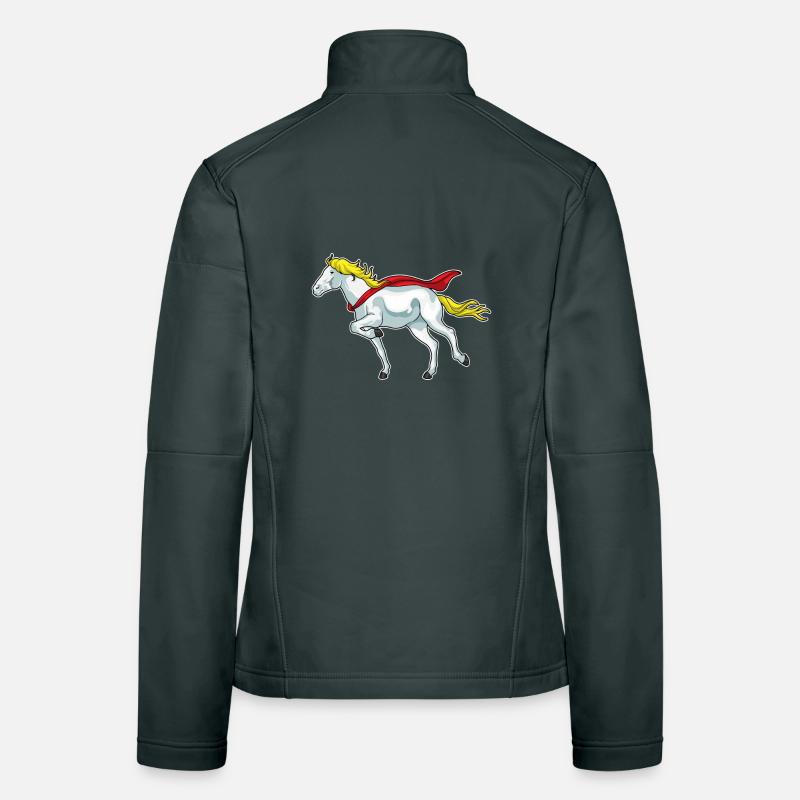 Courses hippiques Veste en tissu softshell Femme