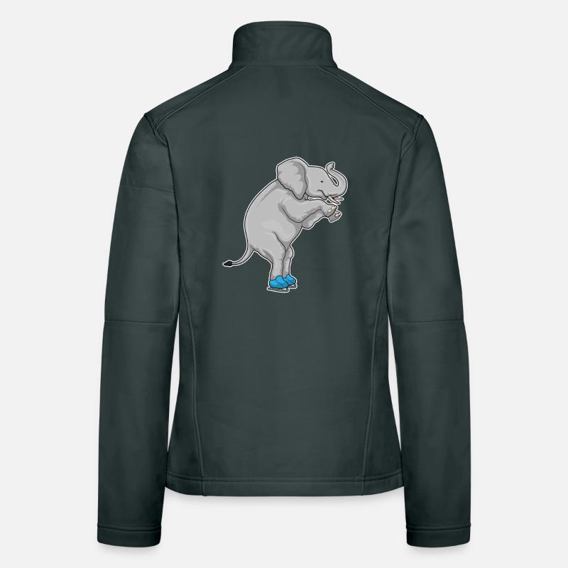 Elefant Eislaufen Schlittschuhe Frauen Softshelljacke