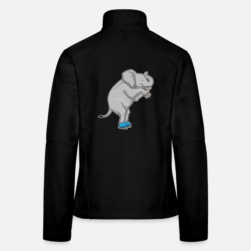 Patins à glace éléphants Veste en tissu softshell Femme