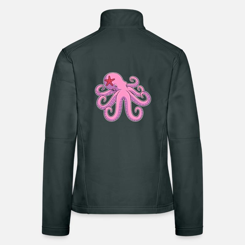 Étoile de mer pieuvre Veste en tissu softshell Femme
