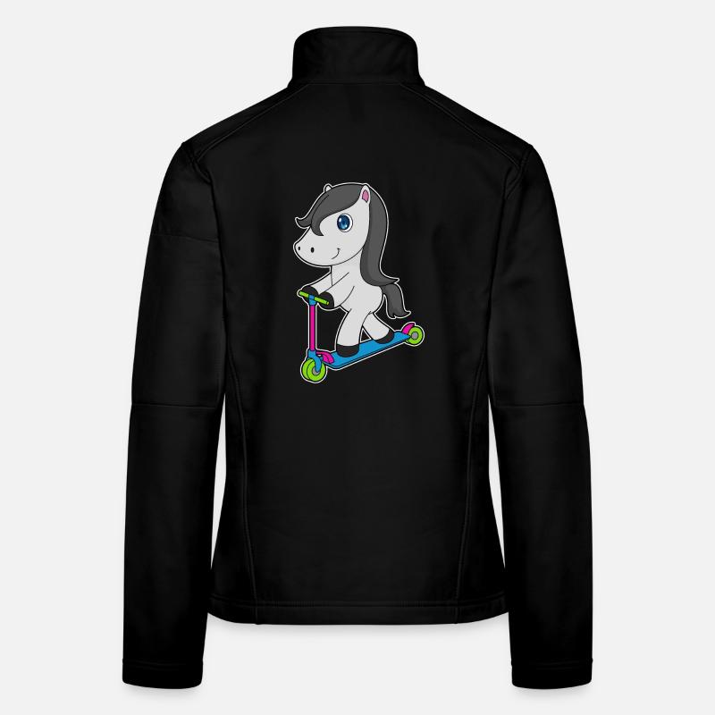 Trottinette à cheval Veste en tissu softshell Femme