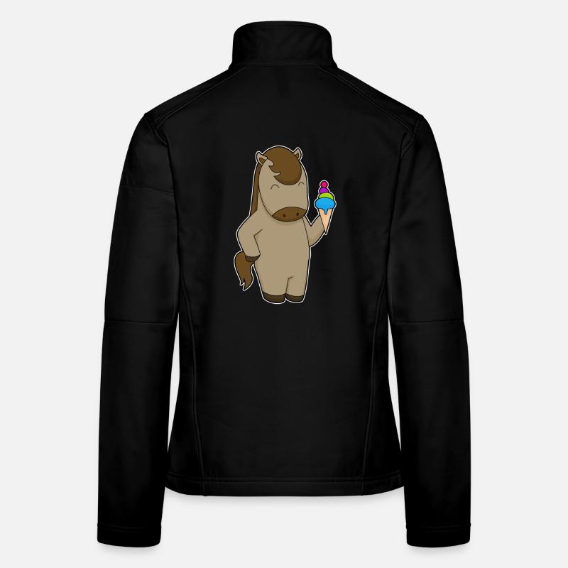 Gaufrier à cheval Veste en tissu softshell Femme