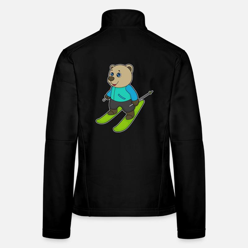 Bear Skier Skier Skier Veste en tissu softshell Femme