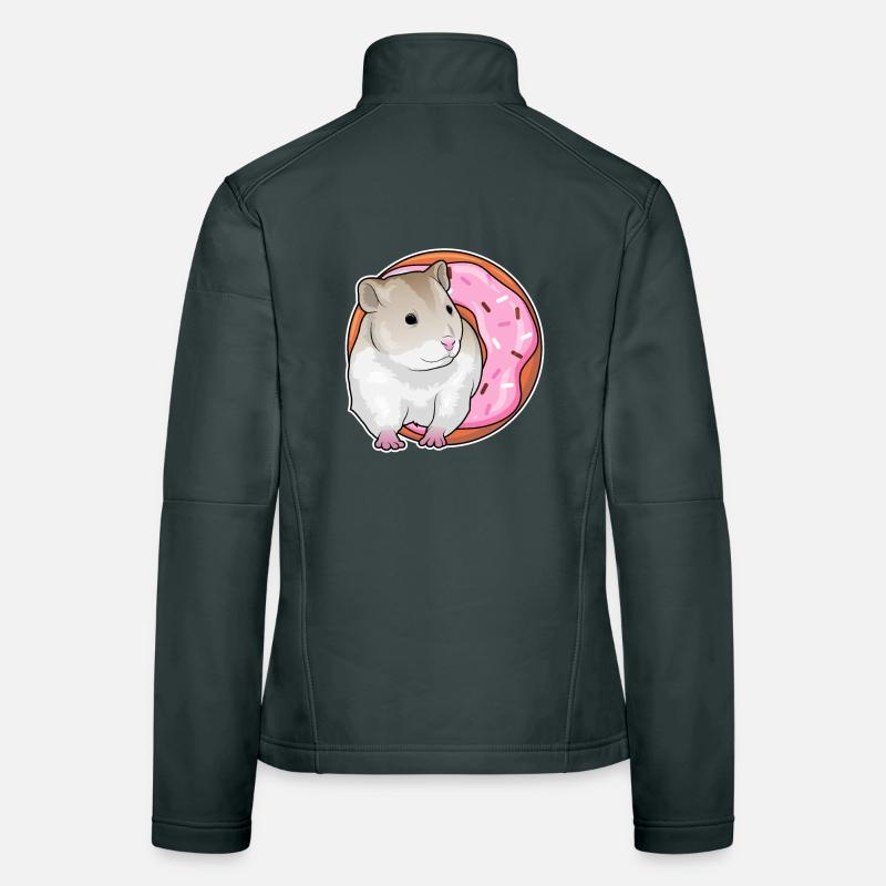 Hamster Donut Women's Softshell Jacket