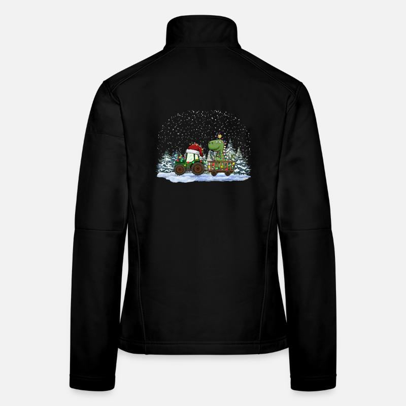 Weihnachtstraktor Tree Rex Dino Traktor Pyjama Frauen Softshelljacke