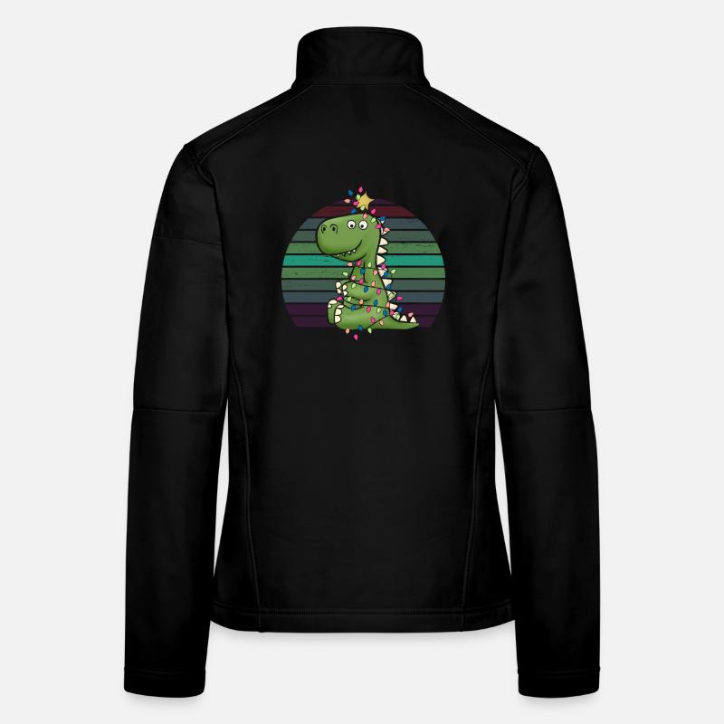 Süßer Dino Lichterkette Tree Rex Schlafanzug Frauen Softshelljacke