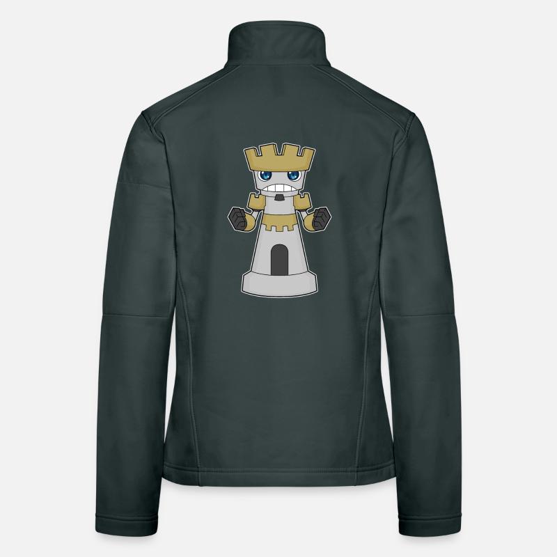 Schachfigur Turm Schach Frauen Softshelljacke