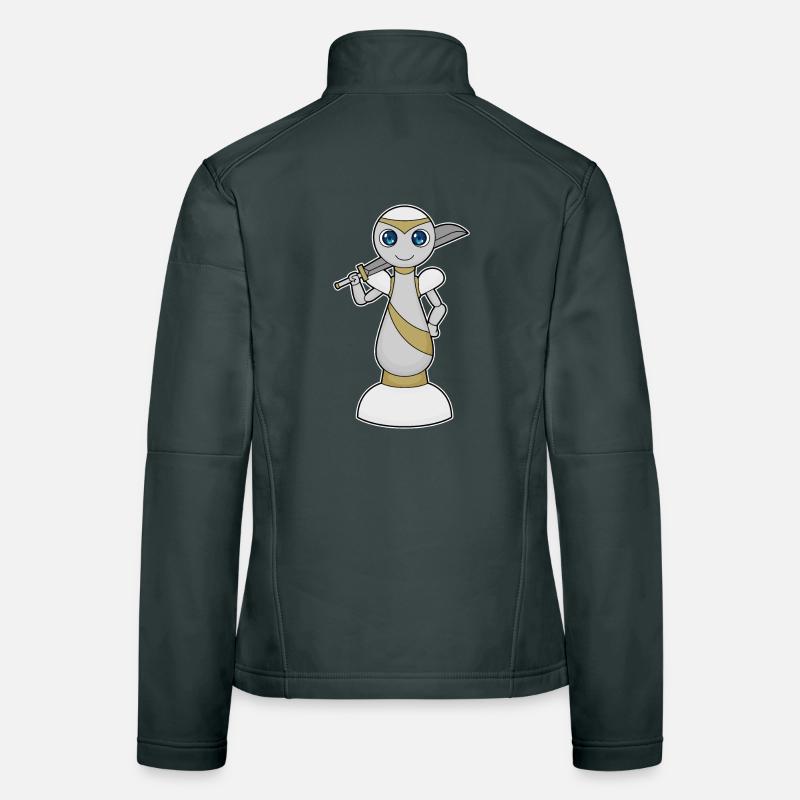 Échecs à pion de pièces d’échecs Veste en tissu softshell Femme