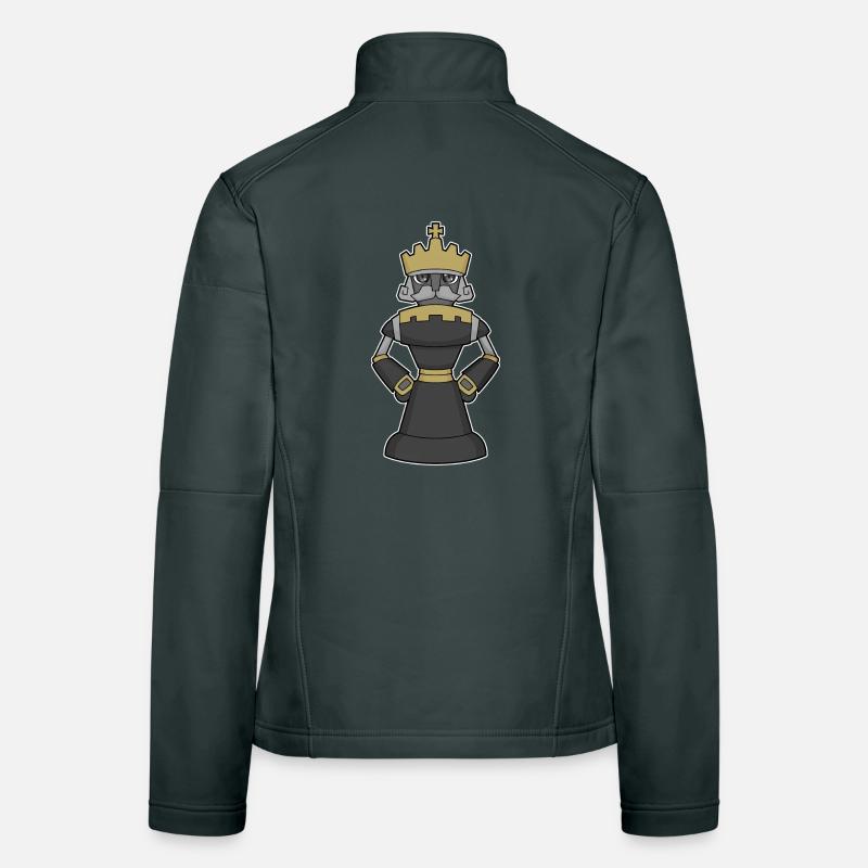 Échecs Roi de Pièces d’Échecs Veste en tissu softshell Femme