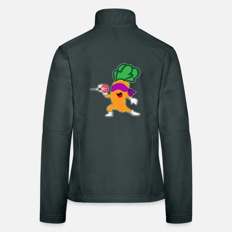 Fléchette de carotte Veste en tissu softshell Femme