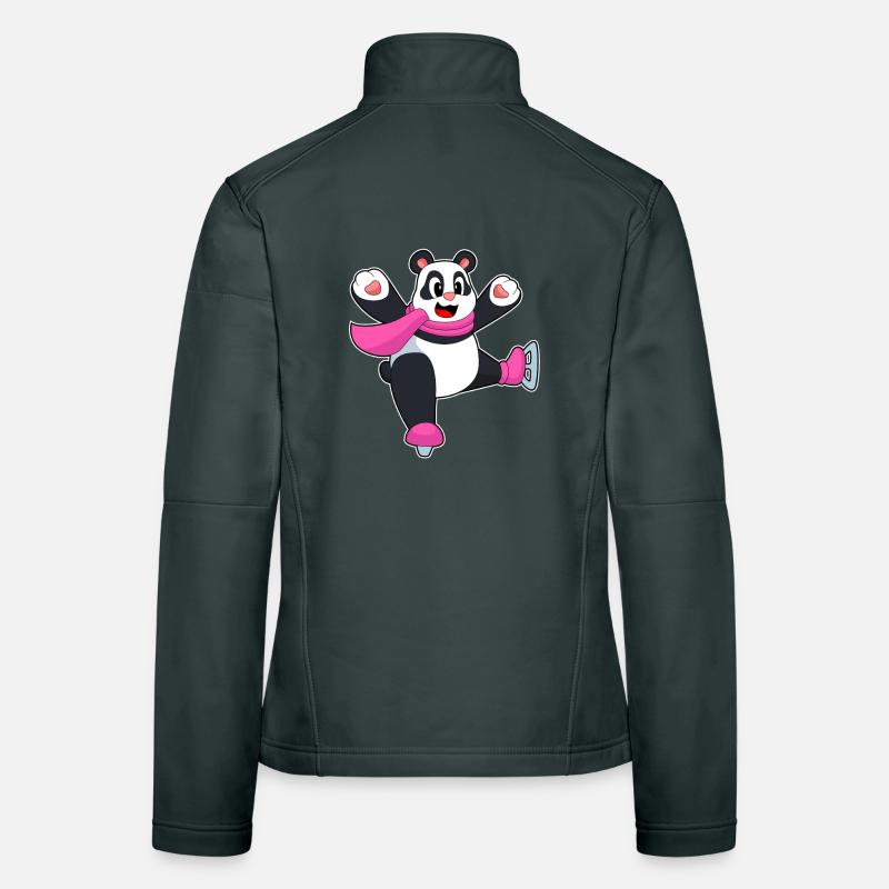 Panda Eislaufen Schlittschuhe Frauen Softshelljacke
