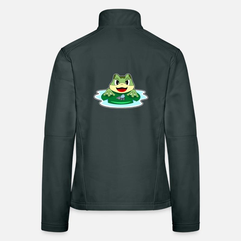 Mouche grenouille Veste en tissu softshell Femme