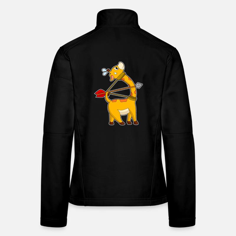 Giraffe Bogenschütze Pfeil Bogen Frauen Softshelljacke