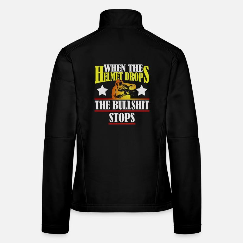 Schweißer Schweißerhelm Schweißarbeiten Spruch Frauen Softshelljacke