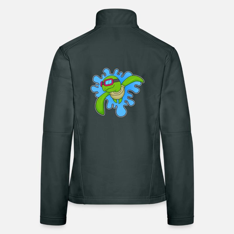Turtle Swimming Goggles Women's Softshell Jacket