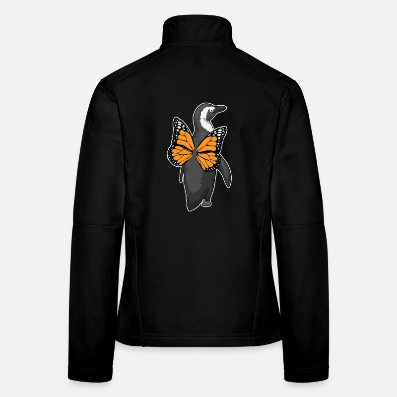 Ailes de papillon de pingouin Veste en tissu softshell Femme