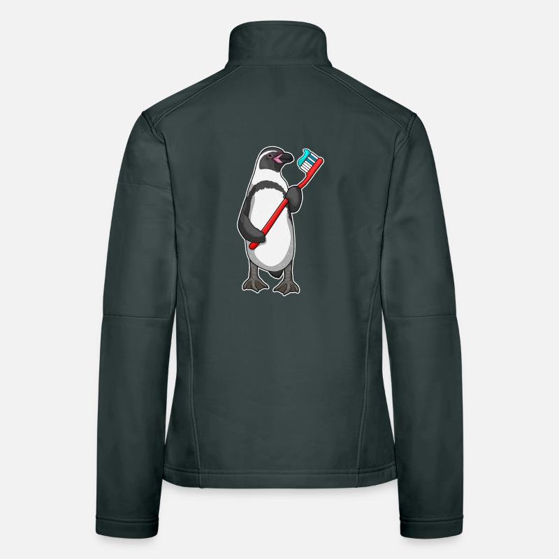 Brosse à dents Pingouin Veste en tissu softshell Femme