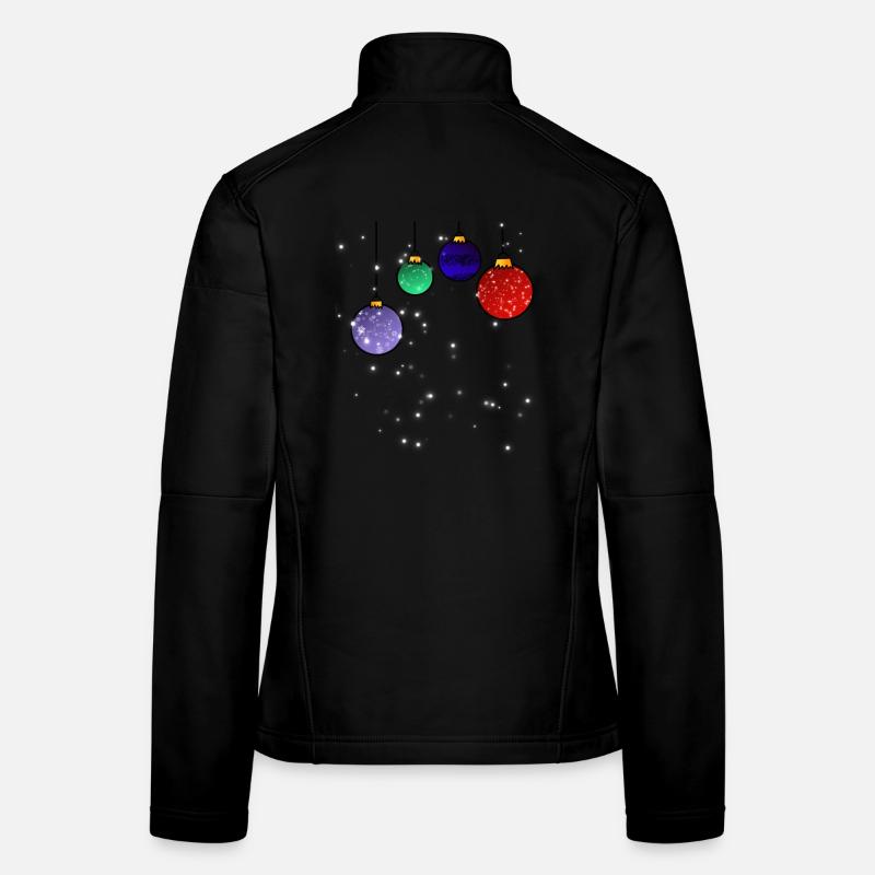 Christbaumkugeln mit Schneeflocken Frauen Softshelljacke