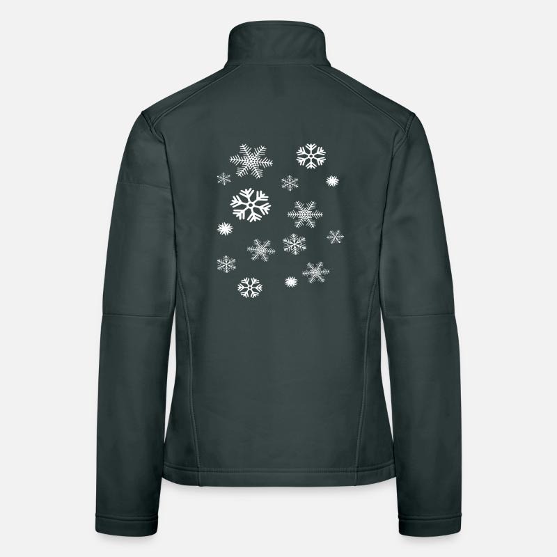 Schneeflocken Frauen Softshelljacke