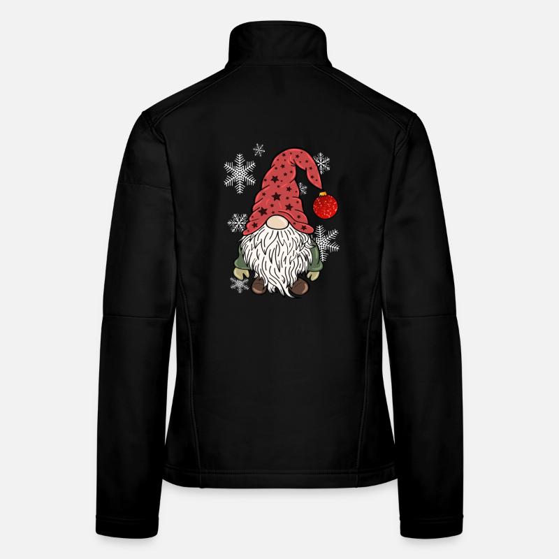 Vintage Gnom Weihnachts Wichtel - Frauen Softshelljacke - Schwarz