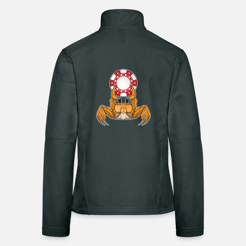 Krabbe Poker Pokerchips Frauen Softshelljacke