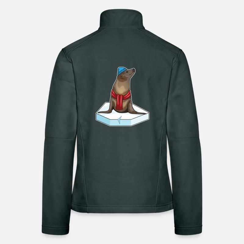 Plie de glace de phoque Veste en tissu softshell Femme