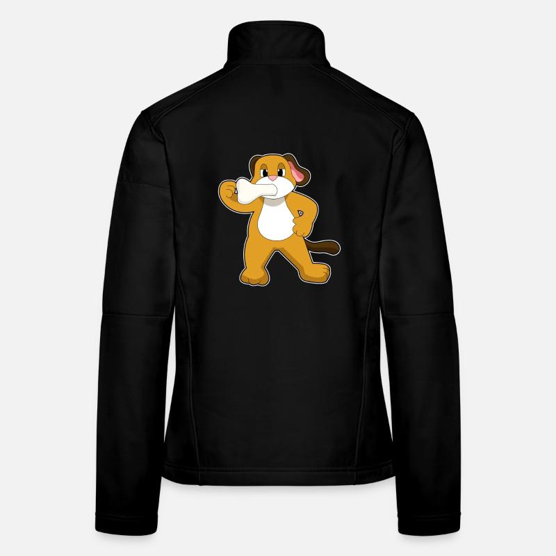 Hund Knochen Frauen Softshelljacke