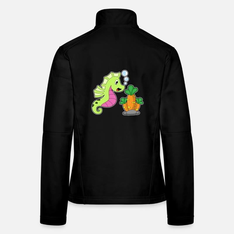 Hippocampe Carotte Veste en tissu softshell Femme