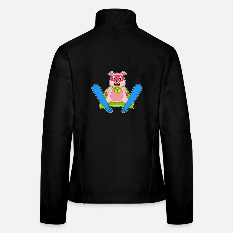 Cochon Sauteur à Ski Veste en tissu softshell Femme