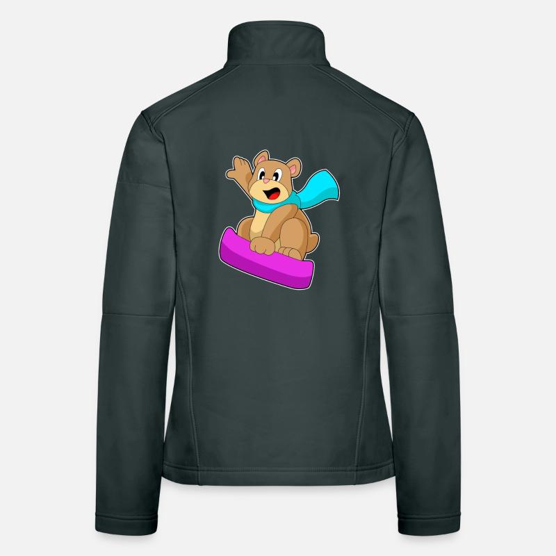 Bear Snowboarder Snowboard Veste en tissu softshell Femme