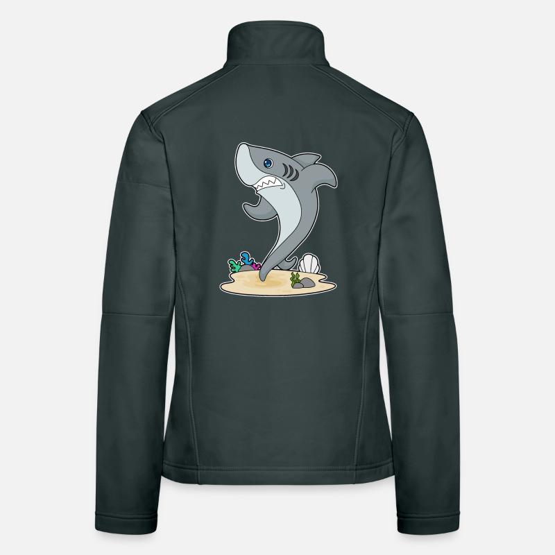 Fitness de jogging de requin Veste en tissu softshell Femme