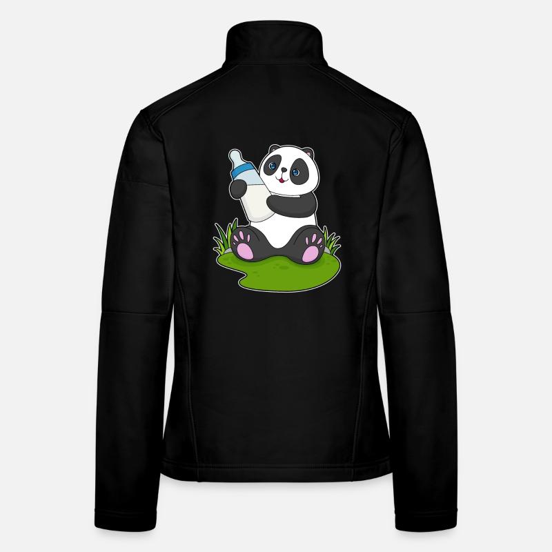Panda Babyflasche Milch Frauen Softshelljacke