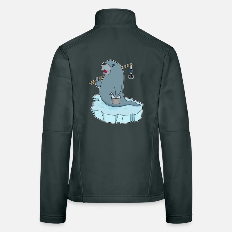 Pêche à la canne à pêche pour les pêcheurs de phoques Veste en tissu softshell Femme
